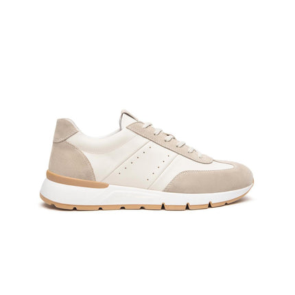 NeroGiardini Sneakers Bassa Uomo in Pelle e Camoscio Avorio E500651U AVORIO 702 Nero Giardini 