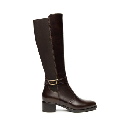 Nero Giardini Stivali Donna con Elastico al Polpaccio in Pelle Testa di Moro I514644D MORO 300 Nero Giardini 