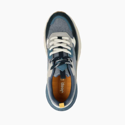 Jeep Sneakers Uomo in Camoscio Multicolor Blu - MARIO SPATARELLA