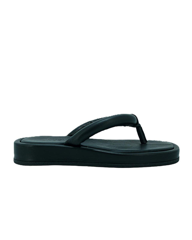 Sandalo Basso Donna Infradito Bikini in Pelle Nero 857003 NERO Inuovo 
