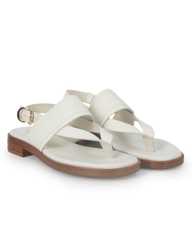 Frau Sandali Infradito Basso Donna in Pelle Bianca 87M4 OFF WHITE Frau 