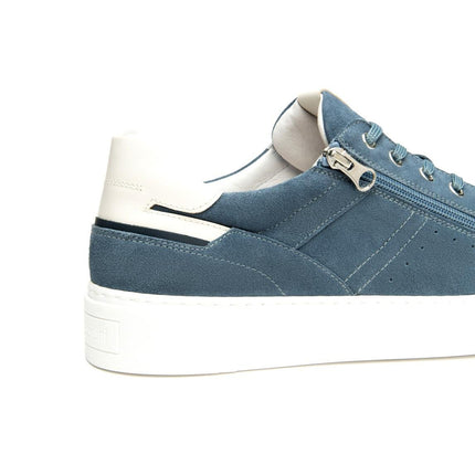 NeroGiardini Sneakers Bassa Uomo in Camoscio Avio - MARIO SPATARELLA