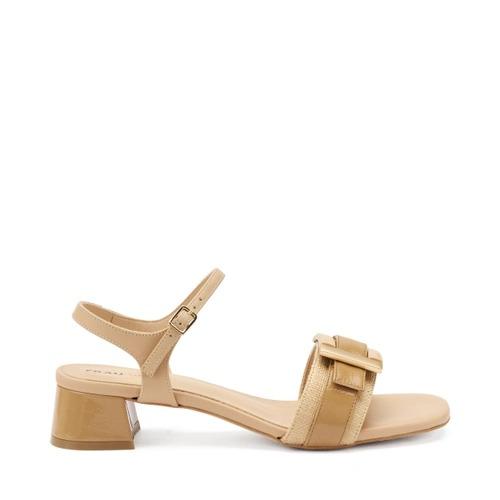 Frau Sandali Donna Tacco Medio in Pelle Biscotto 93H3 COOKIE Frau 