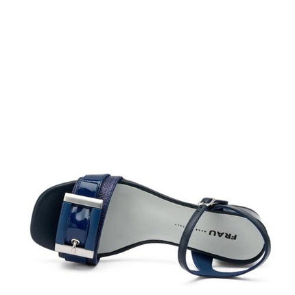 Frau Sandali Donna Tacco Medio in Pelle Blu 93H3 NAVY Frau 