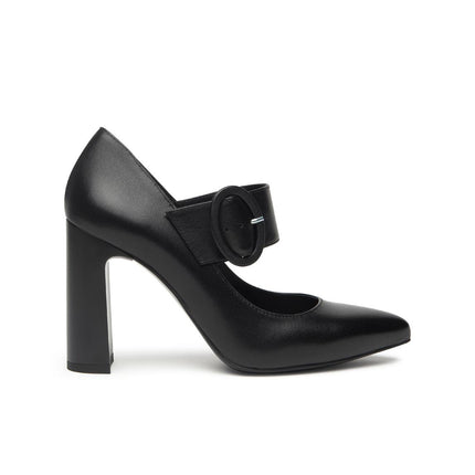 Nero Giardini Decollete Mary Jane con Cinturino in Pelle Nero - MARIO SPATARELLA