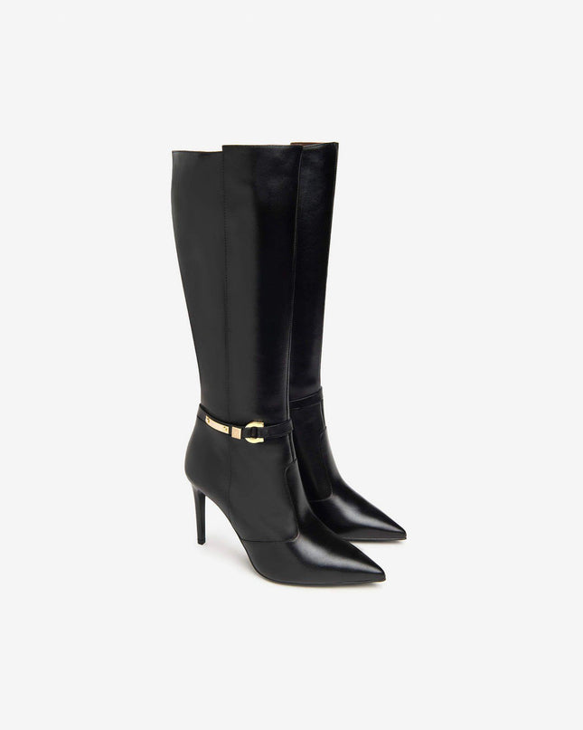 Stivali Donna Tacco a Spillo Pelle Nera I410828DE NERO 100 Nero Giardini 