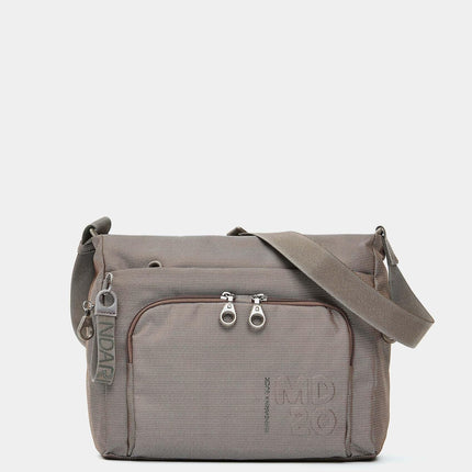Mandarina Duck Borsa Multitasche con Tracolla in Tessuto Taupe QMT58 MD20 TAUPE Mandarina Duck 