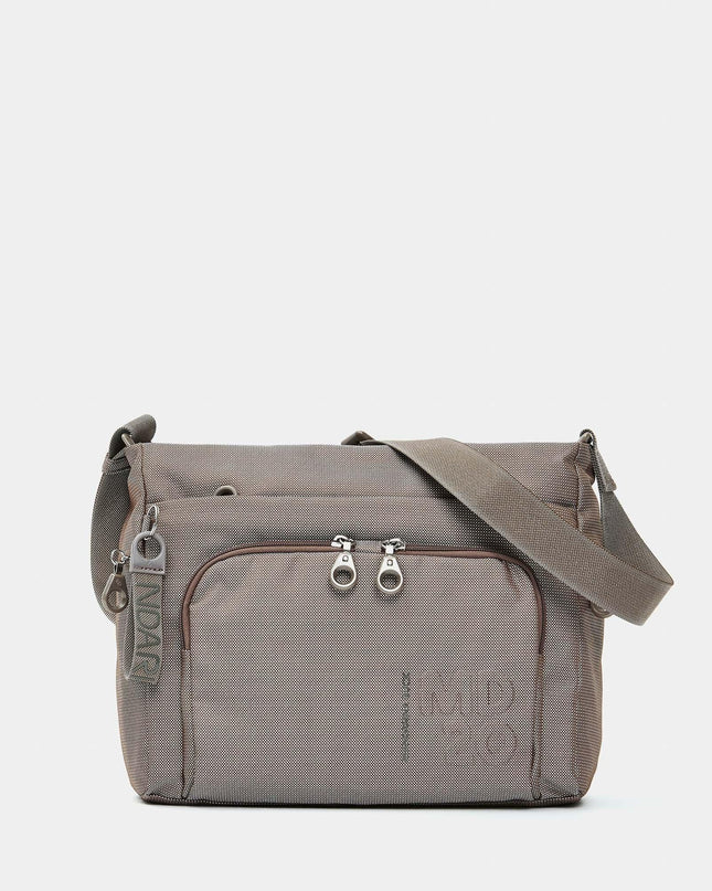 Mandarina Duck Borsa Multitasche con Tracolla in Tessuto Taupe QMT58 MD20 TAUPE Mandarina Duck 
