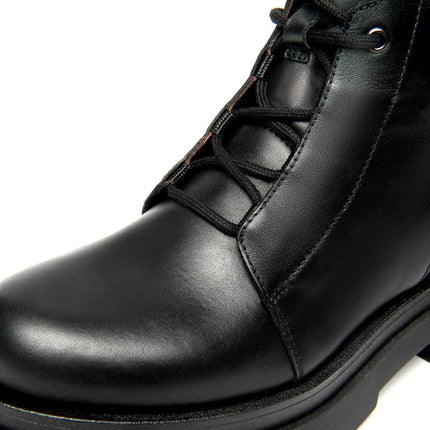 Nero Giardini Anfibi Donna in Pelle Nero - MARIO SPATARELLA