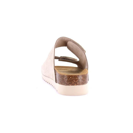 Grunland Sandali Donna Plantare Sughero Doppia Fibbia in Camoscio Beige CB0771 HOLA BEIGE Grunland 