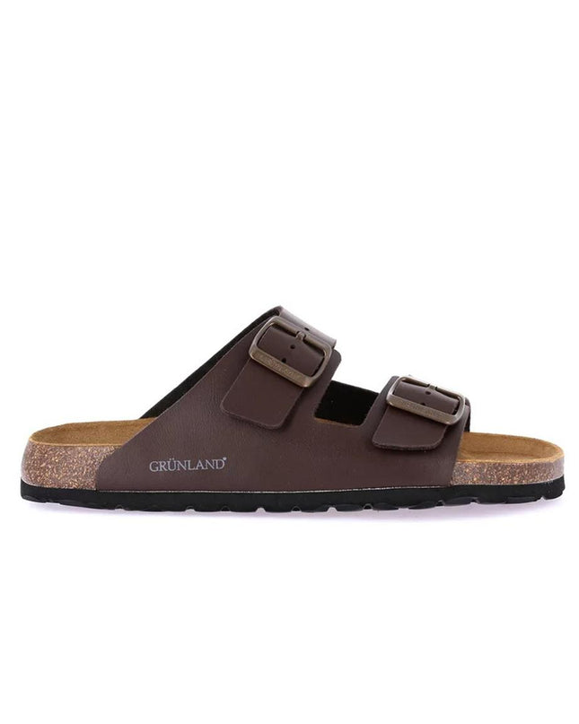 Grunland Sandali Uomo Plantare Sughero Doppia Fibbia Moro CB3013 HOBO BROWN Grunland 