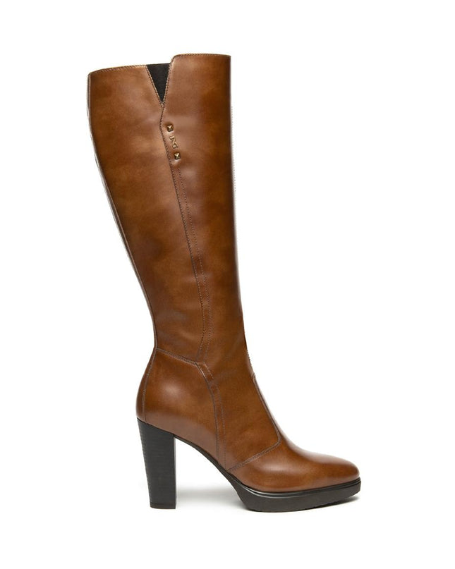 Nero Giardini Stivali Donna con Tacco e Plateau in Pelle Cuoio I514611D CUOIO 400 Nero Giardini 