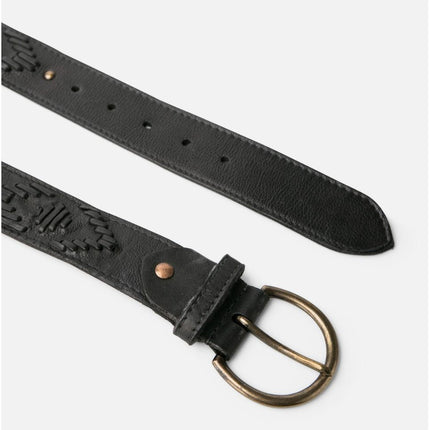 Biba Cintura Donna Pelle Nero con Infilature - MARIO SPATARELLA