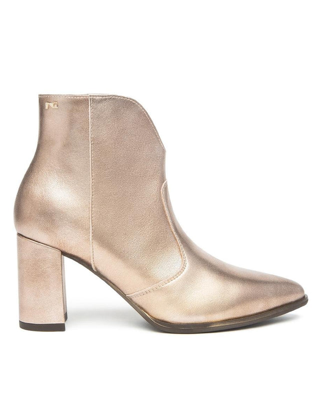 Nero Giardini Stivaletti a Punta Donna in Pelle Laminato Torba - MARIO SPATARELLA