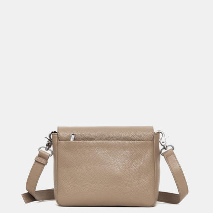 Mandarina Duck Borsa in Pelle Taupe con Patta e Tracolla - MARIO SPATARELLA