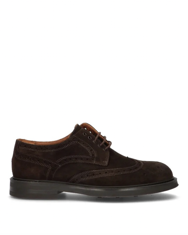 Francesine Oxford Uomo in Camoscio Marrone 73C5 PEPE Frau 