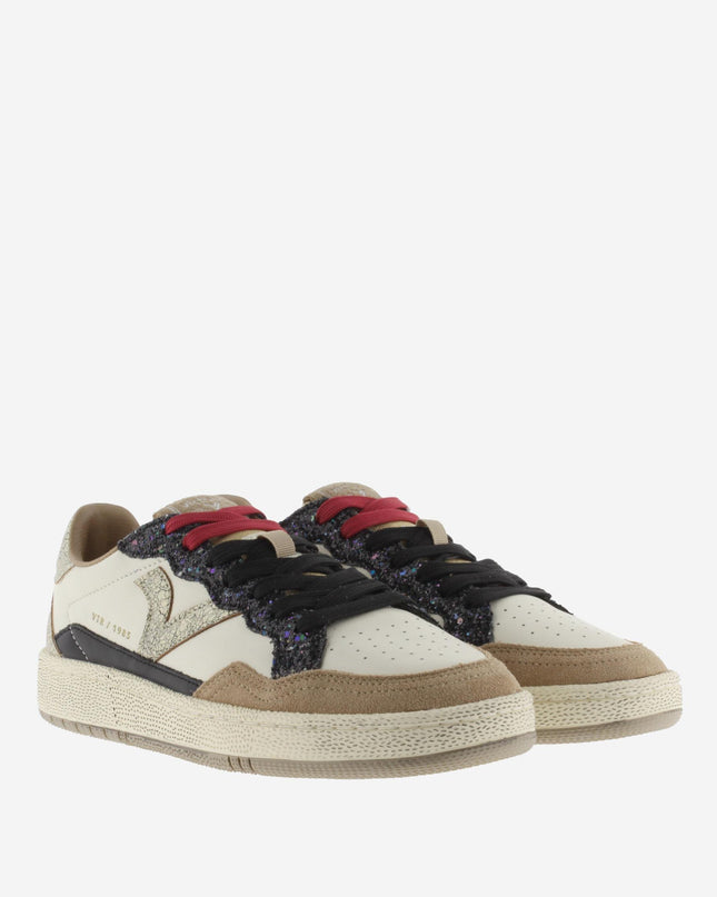 Sneakers Victoria Donna Bassa in Pelle Taupe Glitter Multi 8806113 SMASH GLITTER Victoria 
