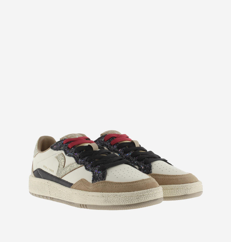 Sneakers Victoria Donna Bassa in Pelle Taupe Glitter Multi 8806113 SMASH GLITTER Victoria 