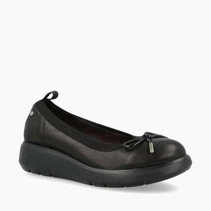 Impronte Ballerine con Zeppa in Pelle Nero MOKA BALLERINA BLACK Impronte 