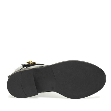 Anfibi Donna in Pelle Nera 97Z7 NERO Frau 
