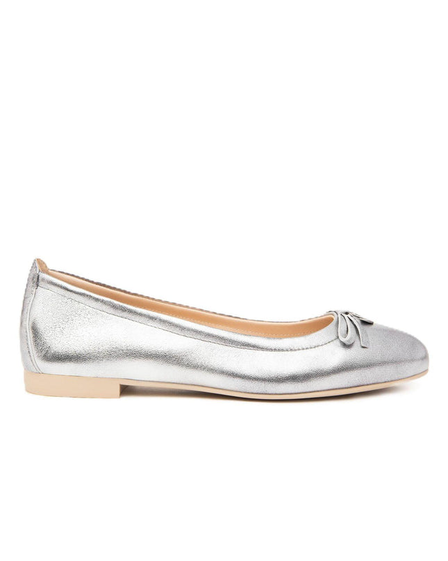 Nero Giardini Ballerina Pelle Acciaio Silver - MARIO SPATARELLA