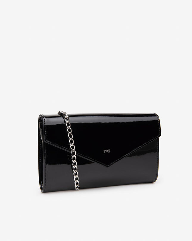 Nero Giardini Pochette Busta Clutch Donna in Vernice Nero E543902DE NERO 100 Nero Giardini Borse 