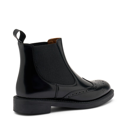 Stivaletti Frau Chelsea Oxford Donna in Pelle Nero 95U2 BRUSH BLACK Frau 