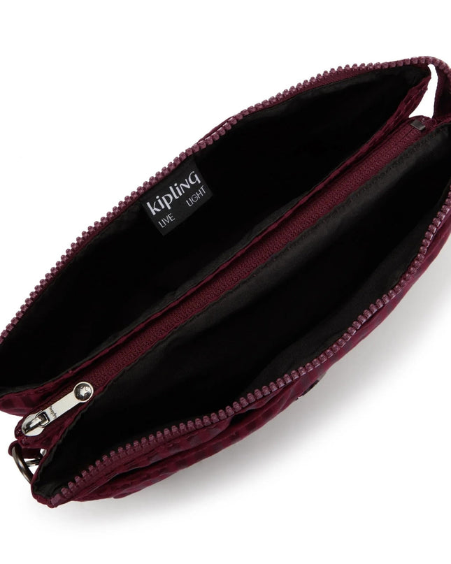 Kipling Borsa Pochette con Tracolla in Tessuto Maroon - MARIO SPATARELLA