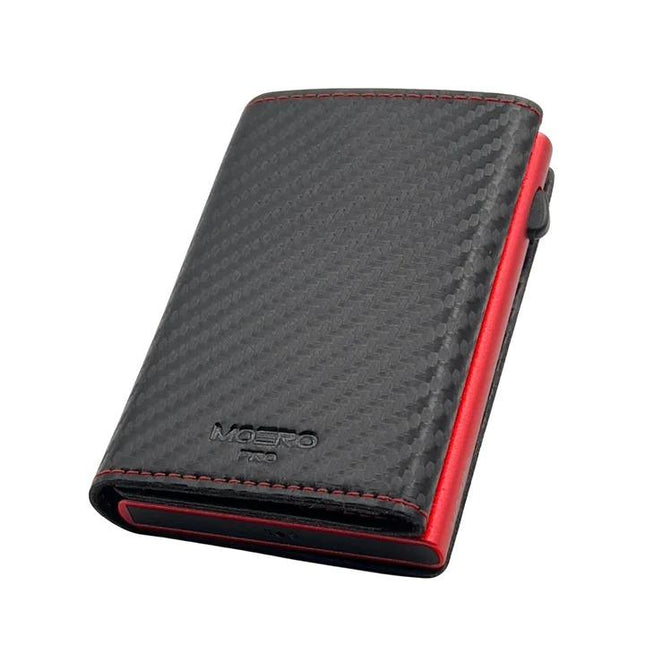 Moero Pro Carbon Racing Red Zip Portafoglio Slim - MARIO SPATARELLA