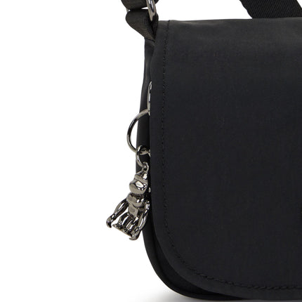 Borsetta Tracolla con Patta LOREEN MINI ENDLESS BLACK Kipling 