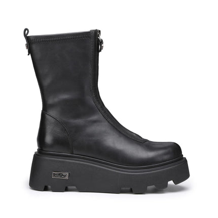 Stivaletti Cult con Zeppa in Pelle Nero CLW355400 NEW ROCK BLACK Cult 