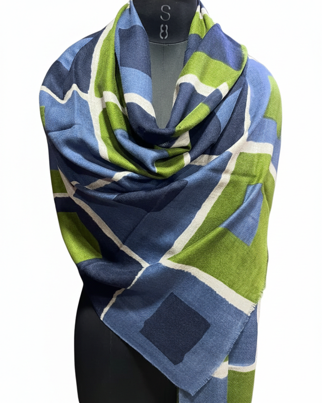 Foulard Spatarella in Cashmere Fantasia Multicolore QUADRATI QUADRATI 4 Spatarella 
