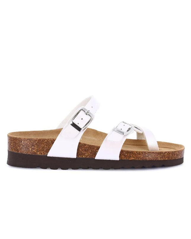 Grunland Sandali Infradito Donna Plantare Sughero Doppia Fibbia Perla CB2438 HOLA PERLA Grunland 