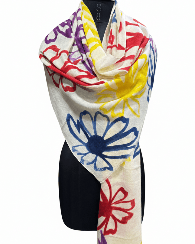 Foulard Spatarella in Cashmere Fantasia Multicolore - MARIO SPATARELLA