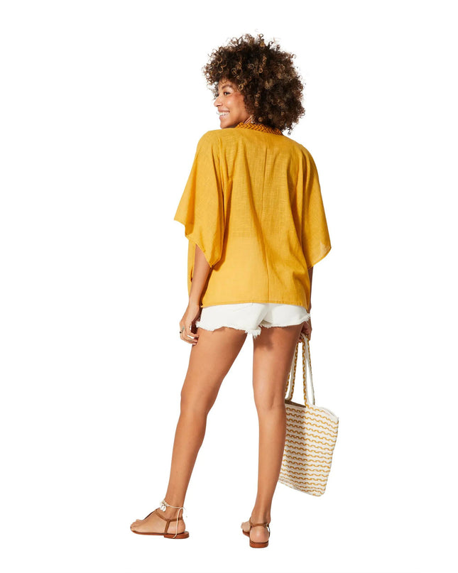 Kimono Estivo Corto Giallo KIMONO ESTIVO MBK5000D La Mano Boho 
