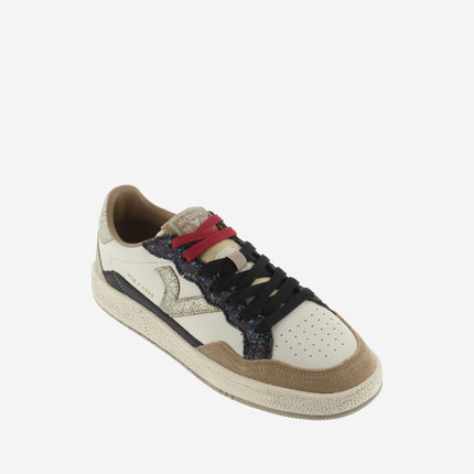Sneakers Victoria Donna Bassa in Pelle Taupe Glitter Multi 8806113 SMASH GLITTER Victoria 