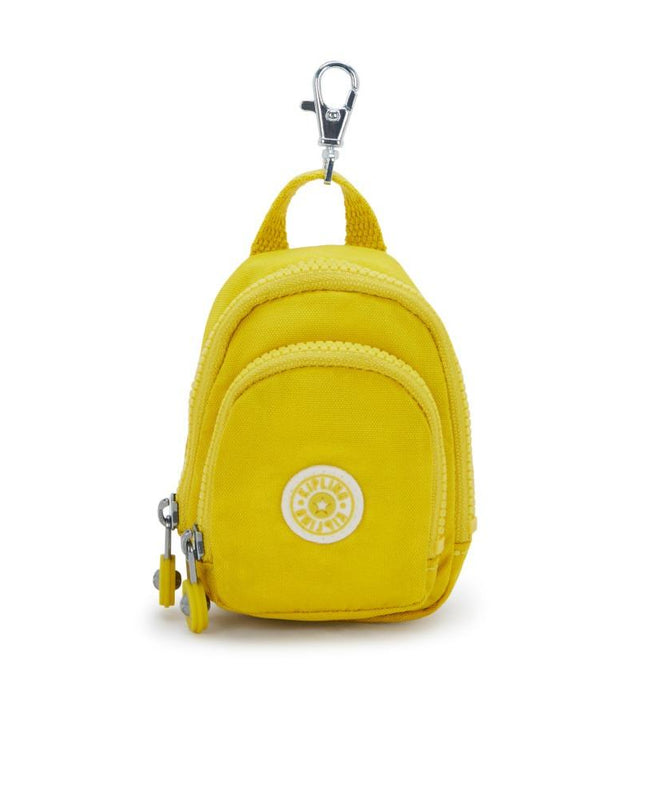 Kipling Mini Portafoglio con Portachiavi in Tessuto Verde Acido MINI SEOUL INSIDE YELLOW Kipling 