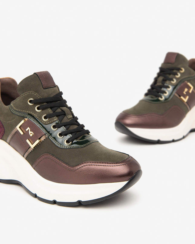 Sneakers Donna Zeppa Multicolor Bordo I411494D BORDO 613 Nero Giardini 