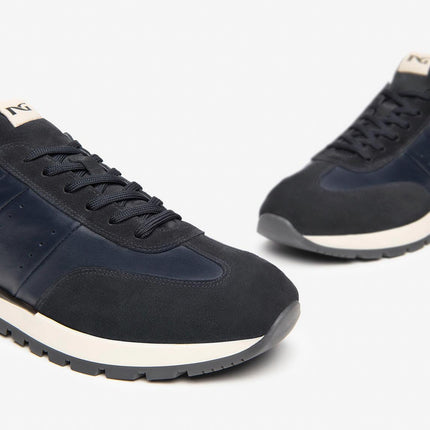 Nero Giardini Sneakers Bassa Uomo in Pelle Blu - MARIO SPATARELLA
