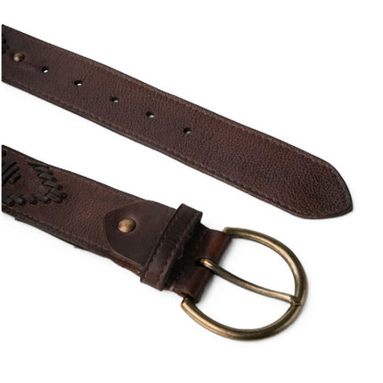Biba Cintura Donna Pelle Marrone con Infilature BAY1A BAYRON DARK BROWN Biba 