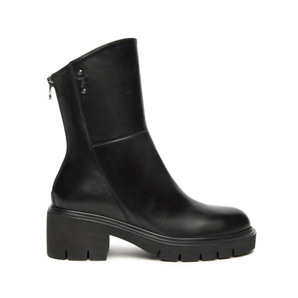 Nero Giardini Stivaletti Donna con Tacco in Pelle Nero I514818D NERO 100 Nero Giardini 