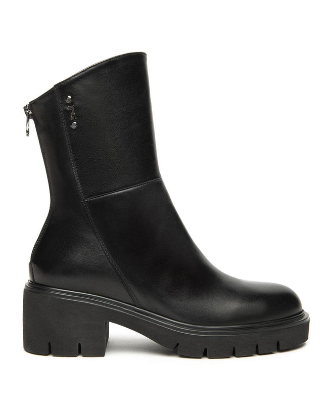 Nero Giardini Stivaletti Donna con Tacco in Pelle Nero I514818D NERO 100 Nero Giardini 