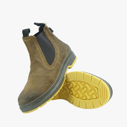 Stivaletti Chelsea Uomo in Pelle Ingrassata RED ROCK SUEDE RUST Jeep Footwear 