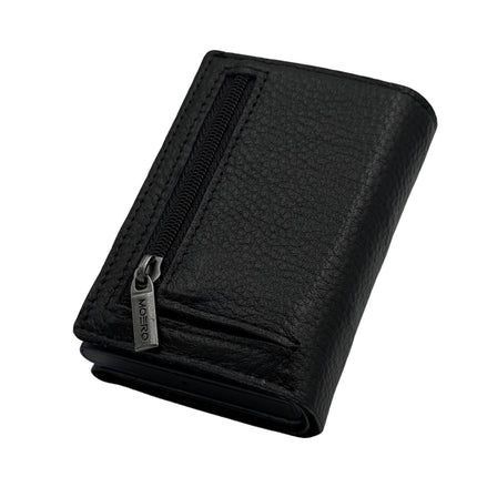 Moero Pro Plus Bottolato Black Zip Portafoglio Slim PRO PLUS BOTTOLATO BLACK ZIP CARD Moero 