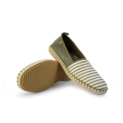 Espadrillas Verbenas Bassa da Uomo in Cotone Canvas Kaki - MARIO SPATARELLA