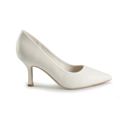 Francesco Milano Decollete a Punta in Pelle Bianco Sposa A08-01A GHIACCIO Francesco Milano 