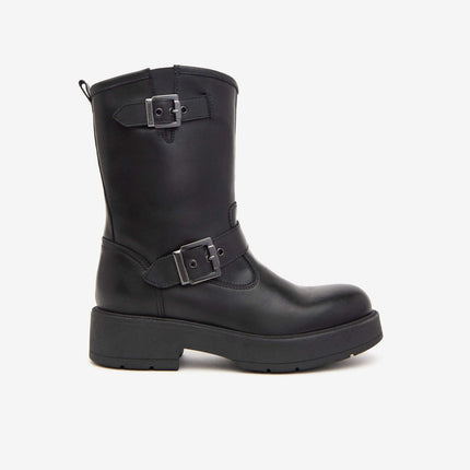 Nero Giardini Stivaletti Biker Donna Pelle Nero - MARIO SPATARELLA