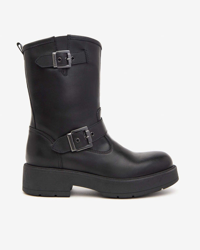 Nero Giardini Stivaletti Biker Donna Pelle Nero - MARIO SPATARELLA