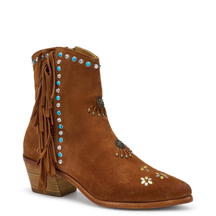 Frau Stivaletto Donna Texano in Camoscio Cuoio - MARIO SPATARELLA