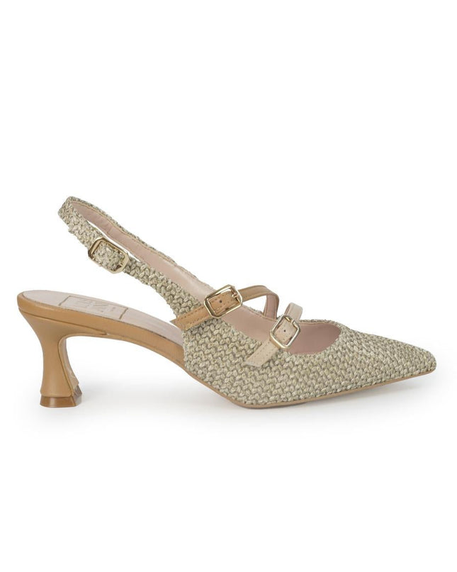 Luis Anne Chanel Mary Jane Slingback Kitten Heel in Tessuto Phard Multi - MARIO SPATARELLA